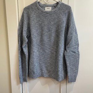 OLD NAVY MEN'S CHUNKY KNIT SWEATER, LARGE, LIGHT BLUE